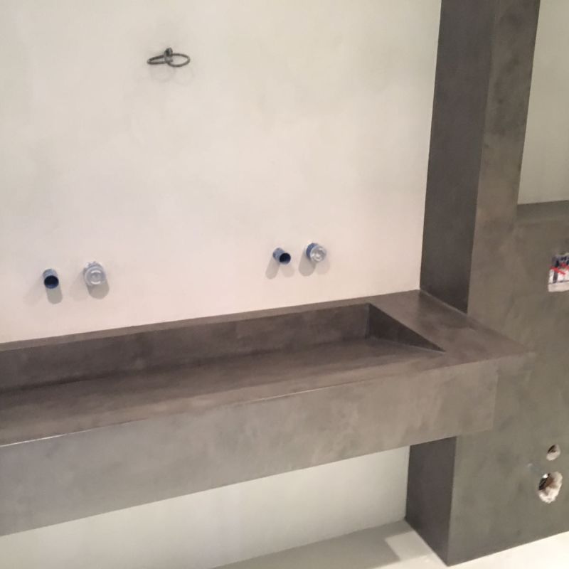 Lavabo en microcemento de CementDecor
