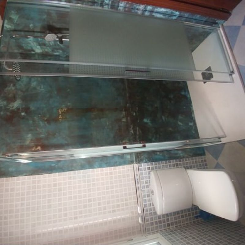Ducha realizada en microcemento de CemetDecor