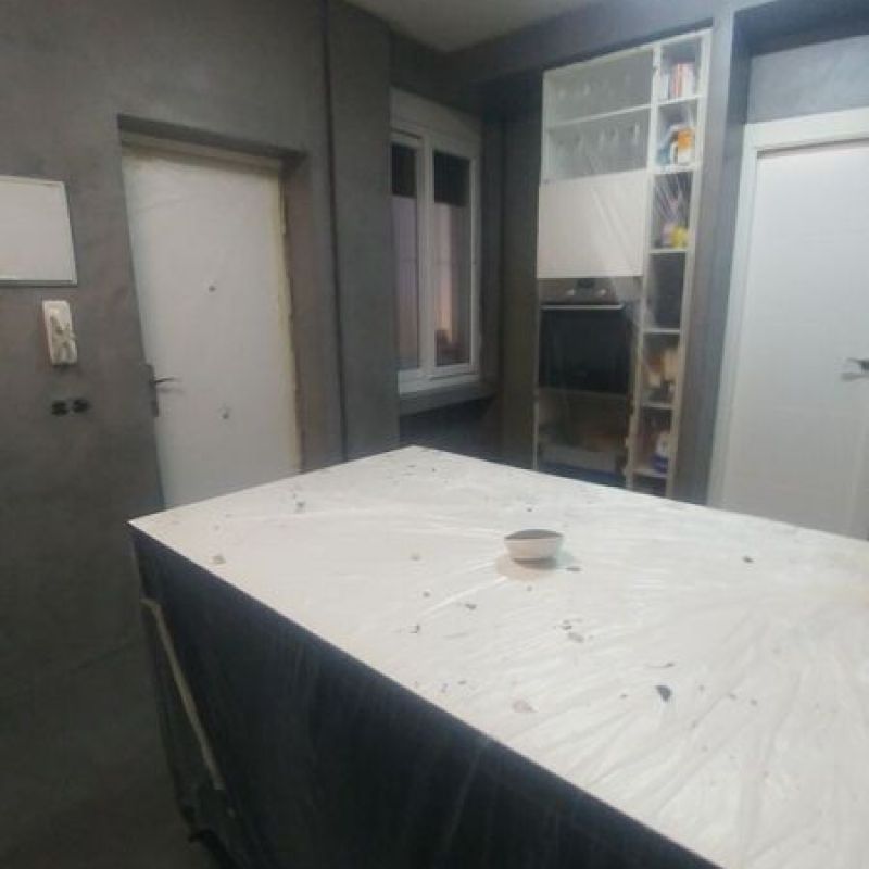 Cocina en microcemento de CementDecor