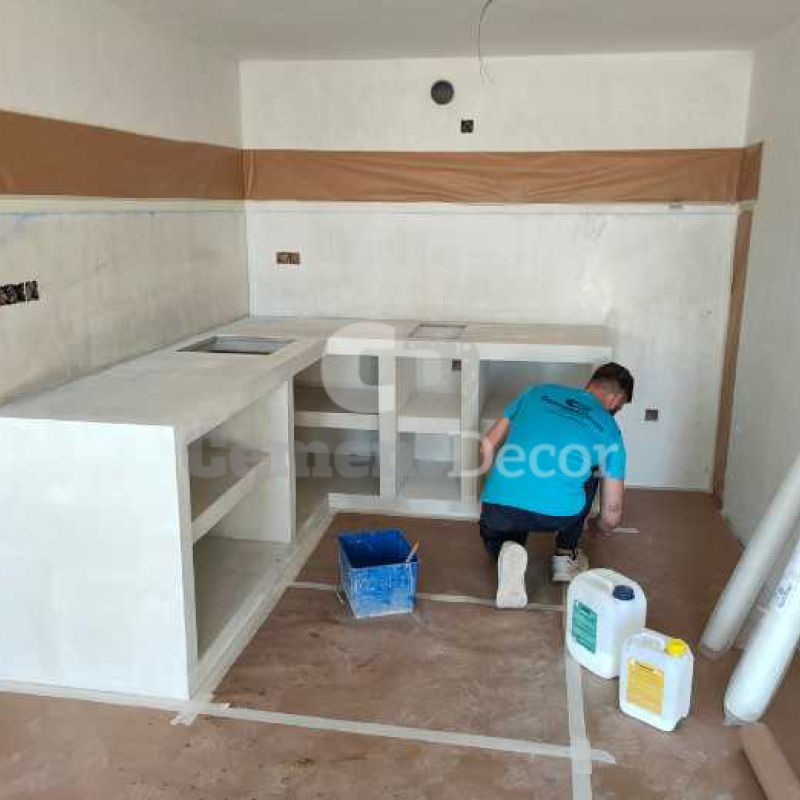 Encimera de lavabo de microcemento CementDecor