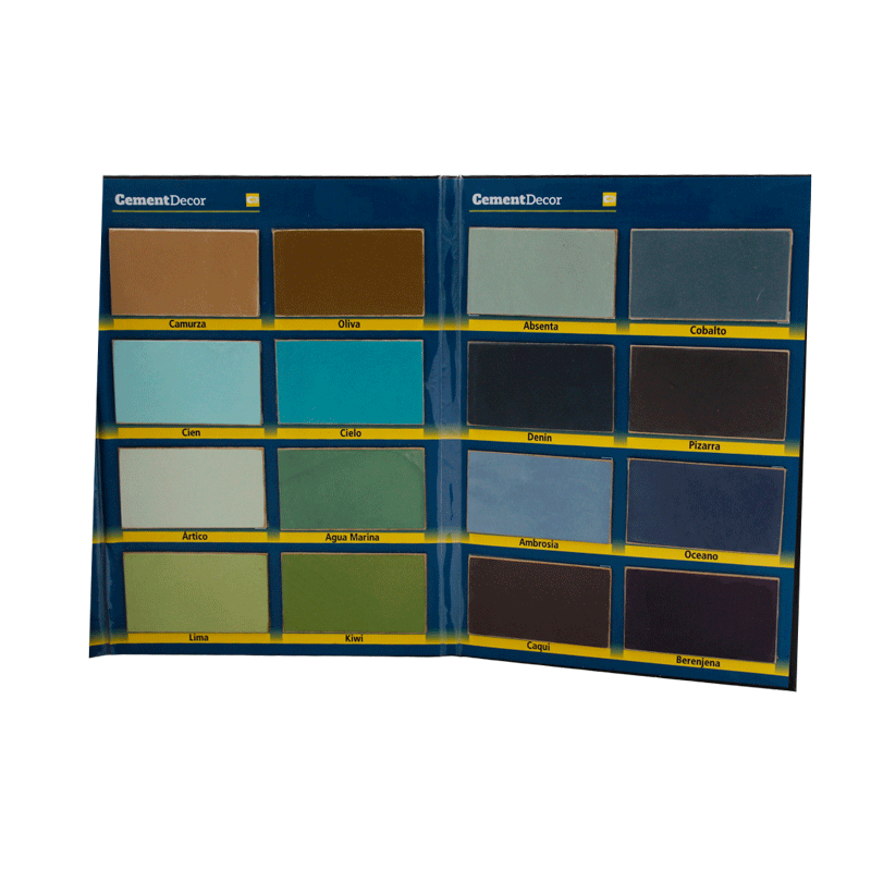 Carta colores para acabado de Microfino microcemento de CementDecor
